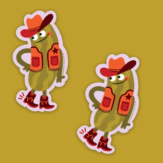 Autocollant - Cornichon Cowboy