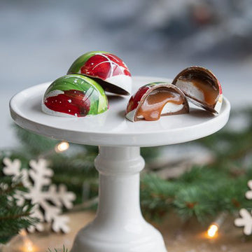 Boule de Noël caramel et guimauve