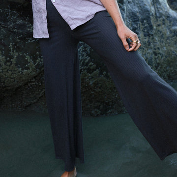 Pantalon ample texturé Flowy - Storm